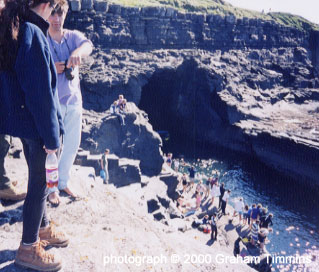 view over the gully and the Jump at Doolin